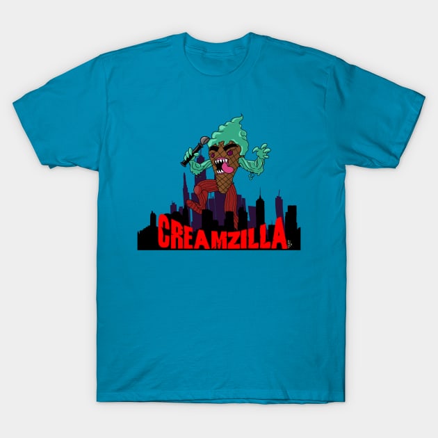 Attack of Creamzilla!!! T-Shirt by RhinoChild